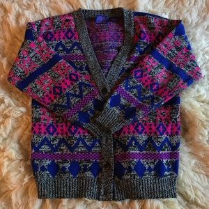 Vintage Colorful Grandpa Cardigan